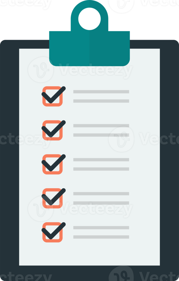 checklist report illustration in minimal style png