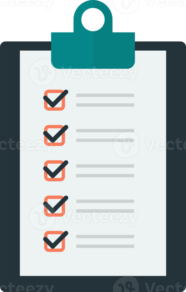 illustration de rapport de liste de contrôle dans un style minimal png