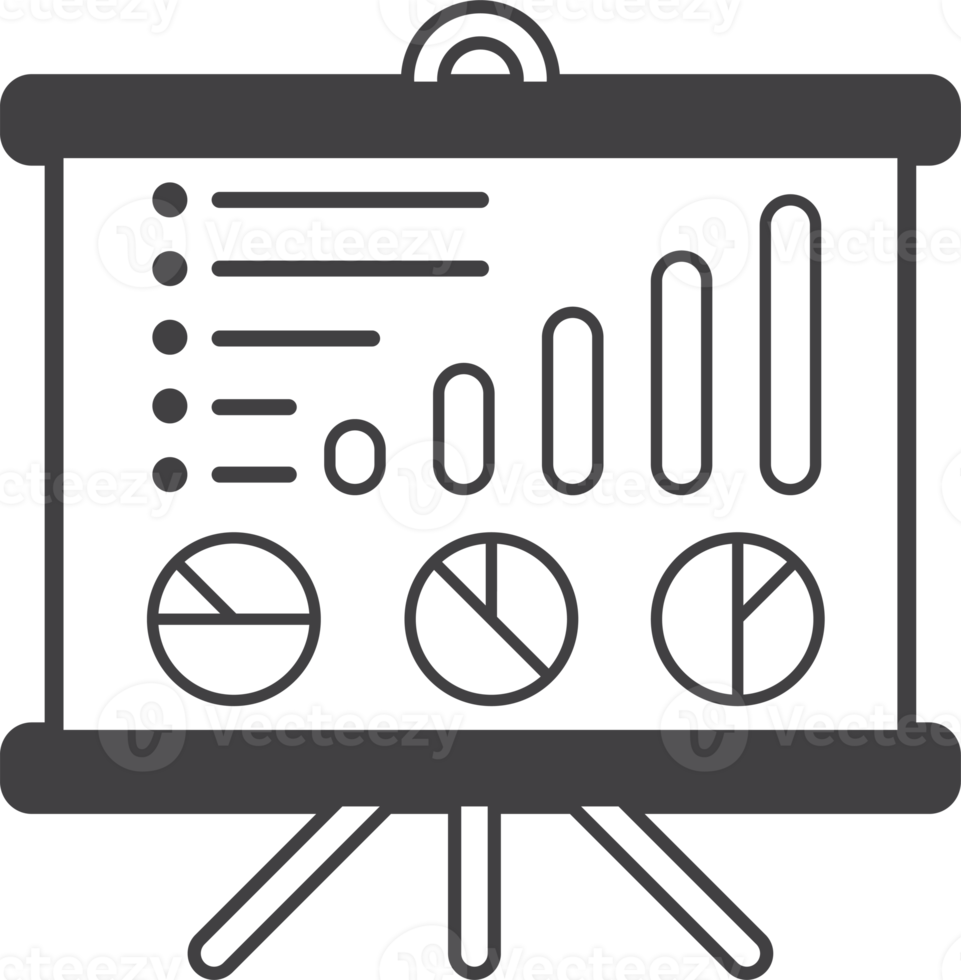 Reports and statistics illustration in minimal style png