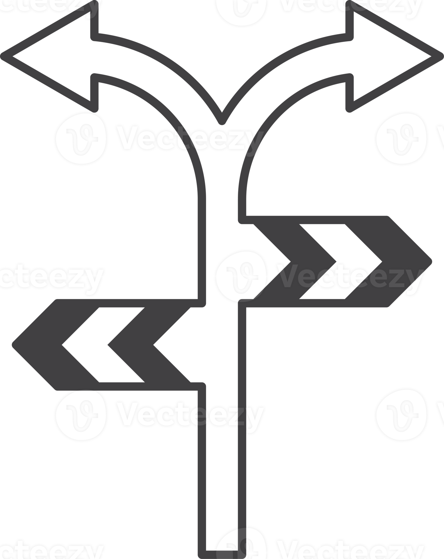 Road Junction Sign Illustration In Minimal Style 13395555 PNG road-junction-sign-illustration-in-minimal-style-13395555-png