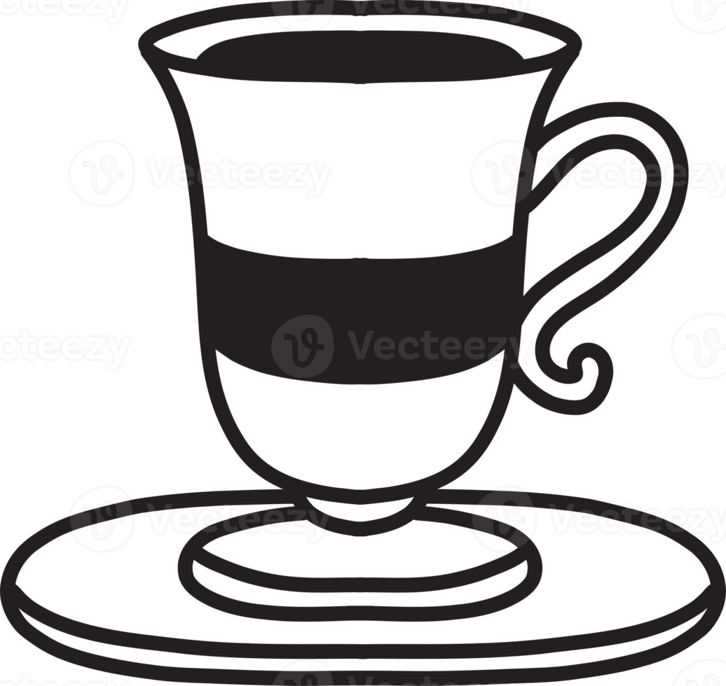 dibujado a mano ilustración de taza de té caliente png