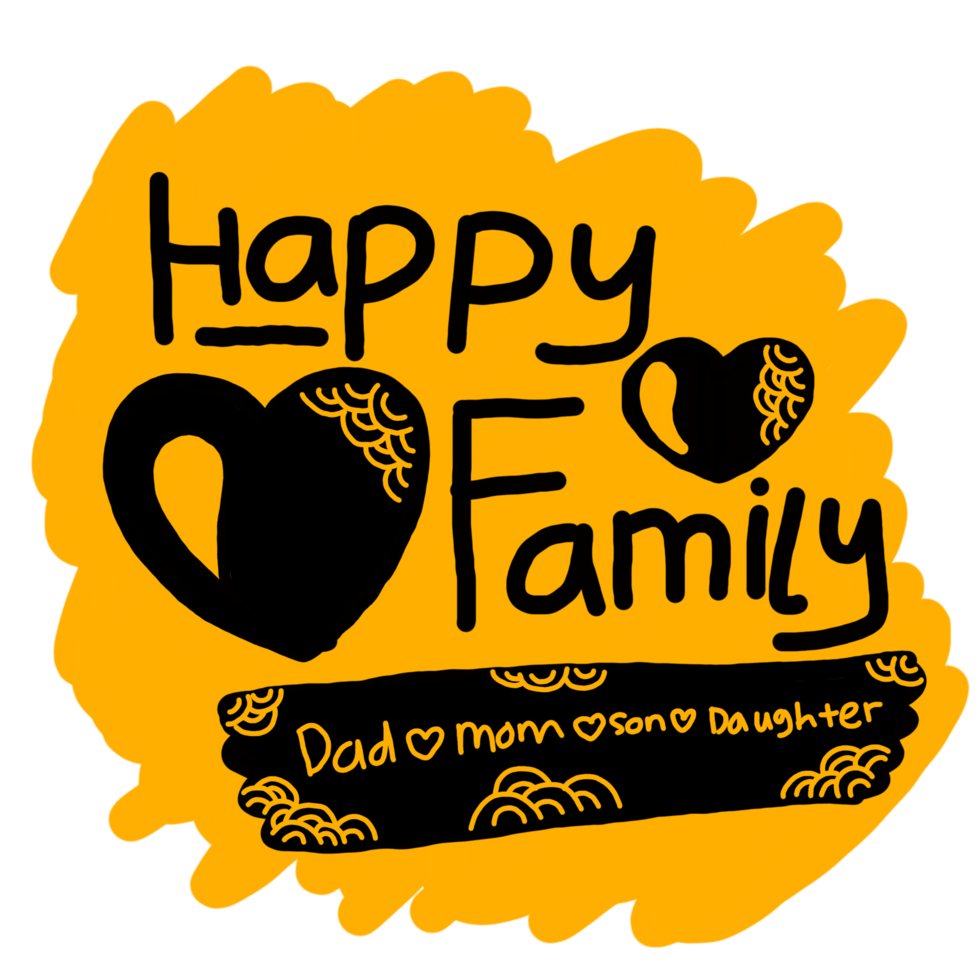 Happy Family Quotes Design png