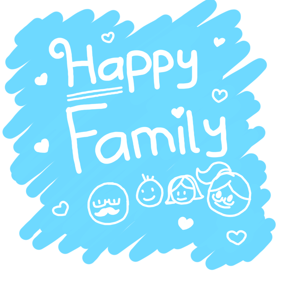 Happy Family Zitate Design png