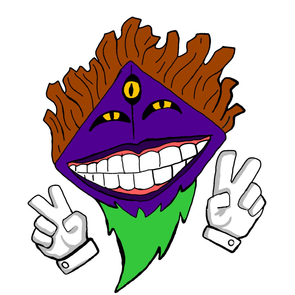 Halloween-Zeichentrickfigur - lächelndes Monster png