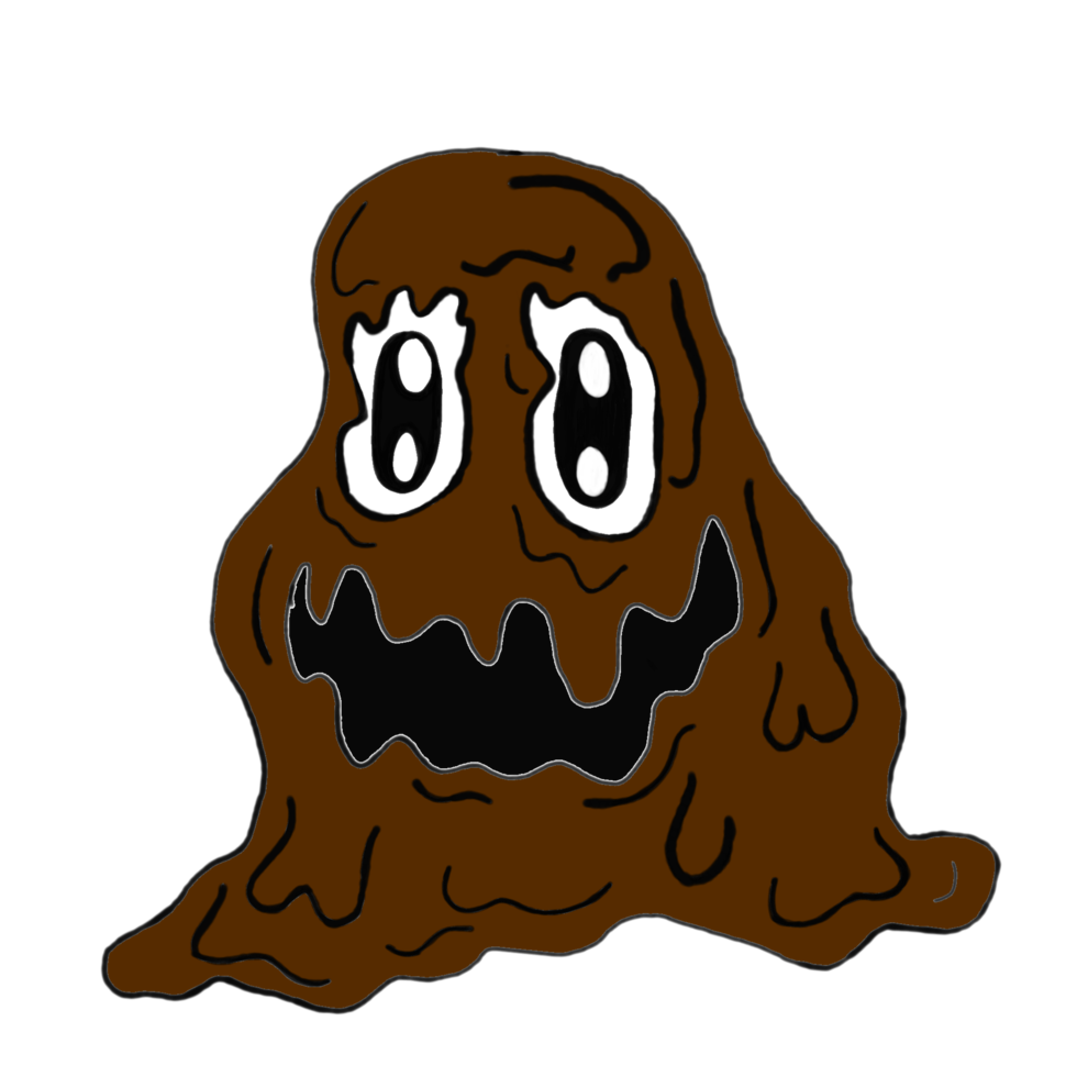 Halloween Cartoon Character - Smiling mud monster png