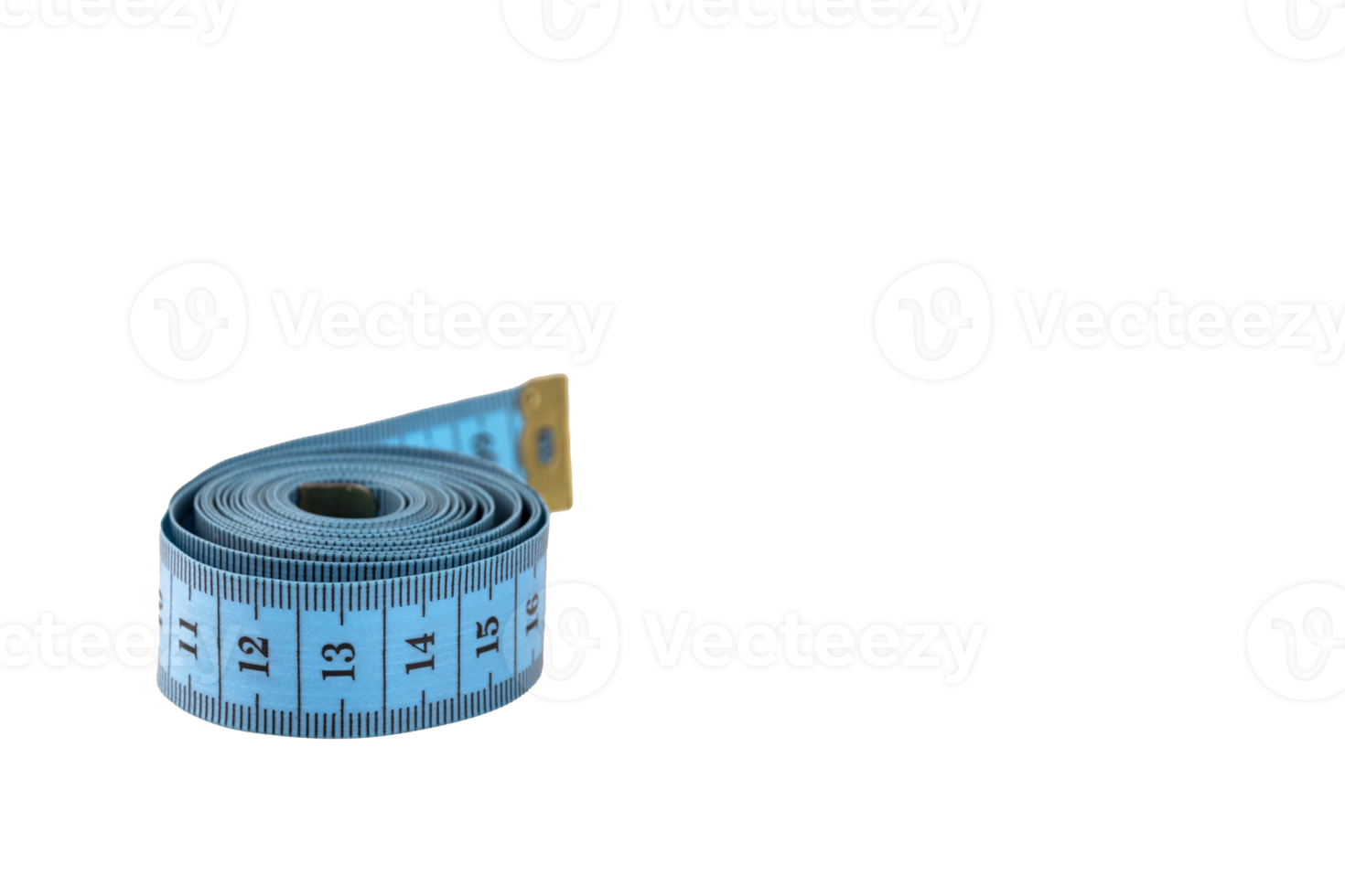 Blue measuring tape, soft ruler on a transparent background. PNG. png