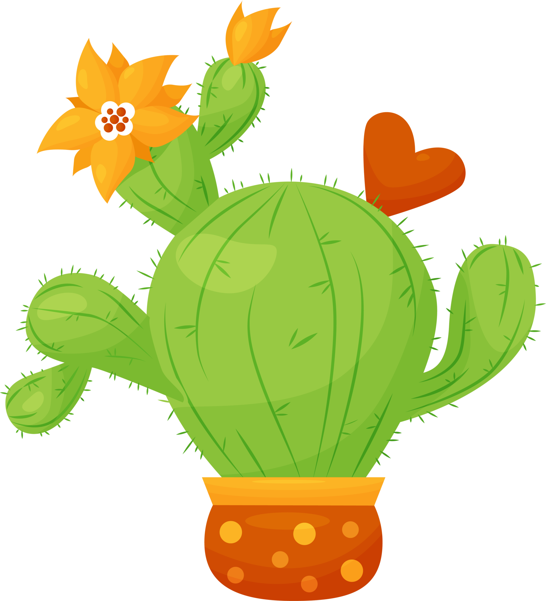 Folha verde, cacto, plantas, desenho animado, vaso de flores, árvore png