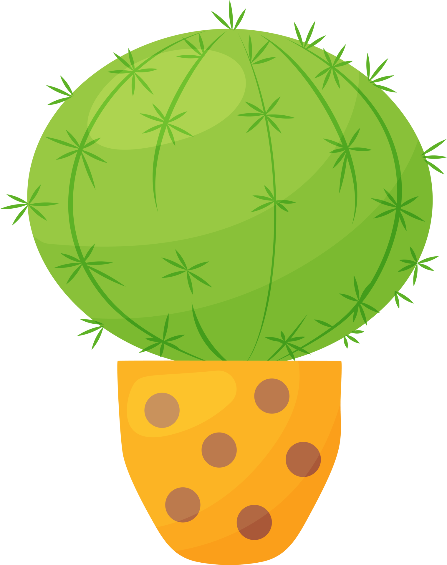 Design PNG E SVG De Ilustração De Cacto Em Vaso De Flores Para Camisetas