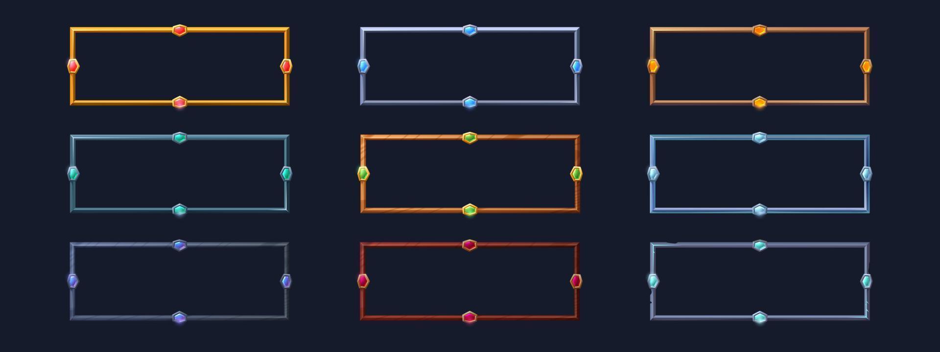 Rectangle frames for game user avatar vector