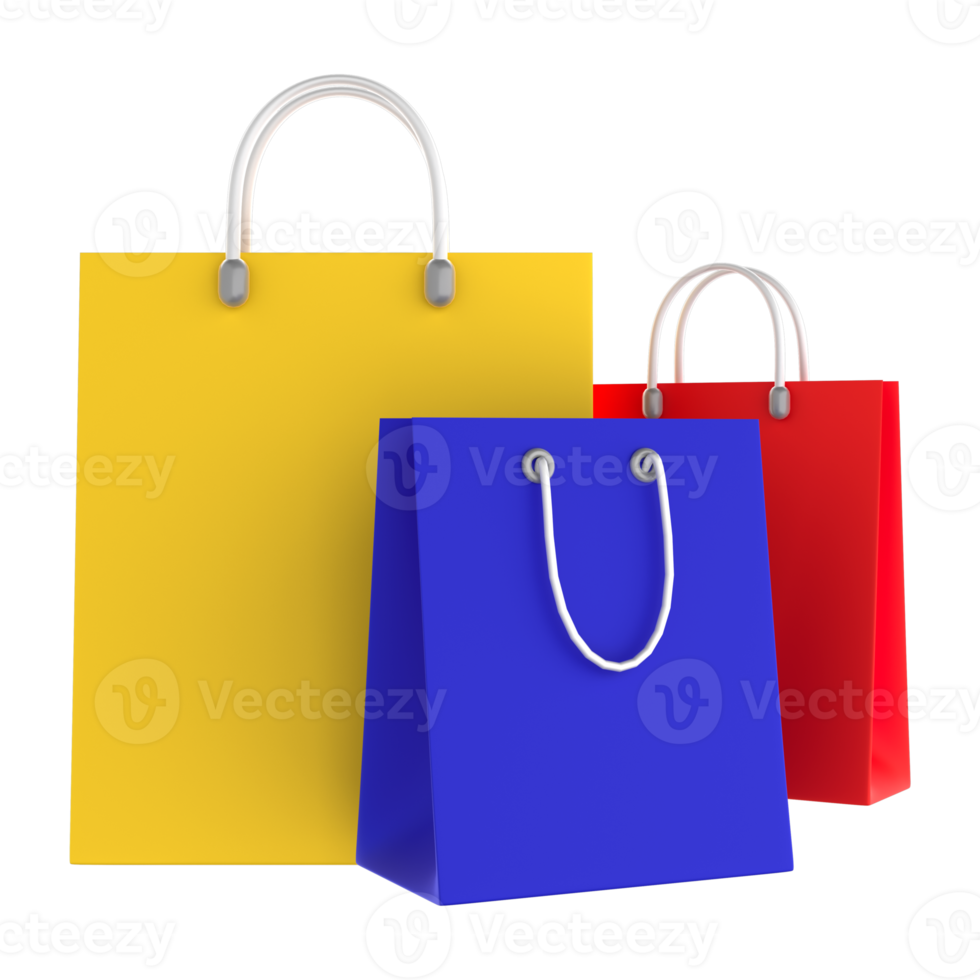 Shopping Bag 3D PNG