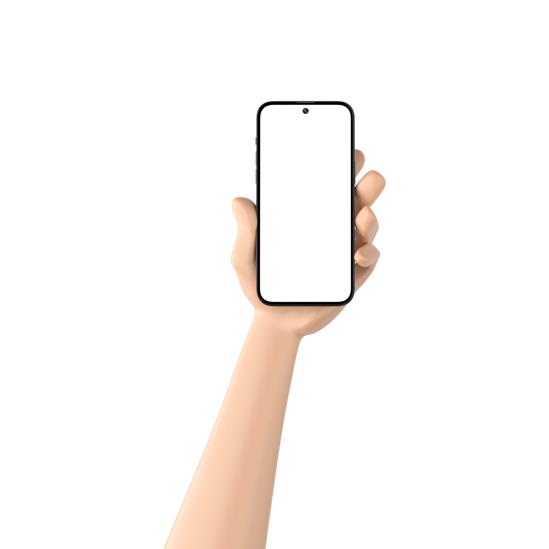 Free Cartoon Hand with Phone 3D PNG 13396334 PNG with Transparent Background