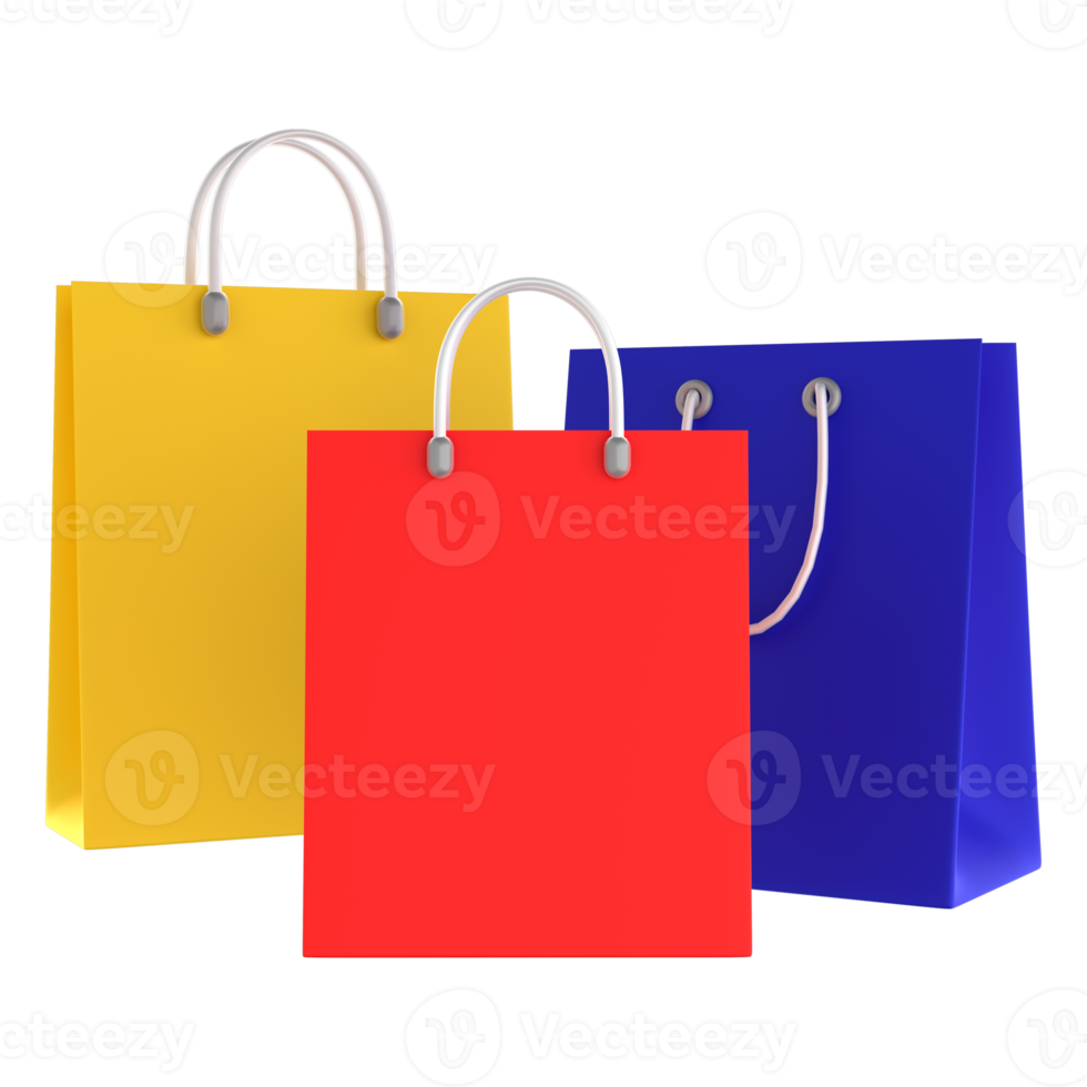 Shopping Bag 3D PNG