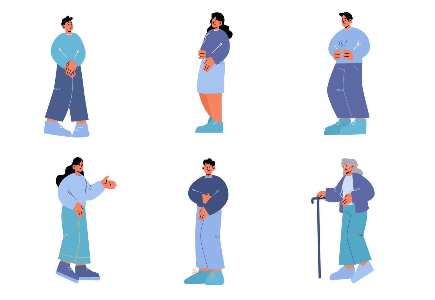 People want to pee with full urinary bladder vector