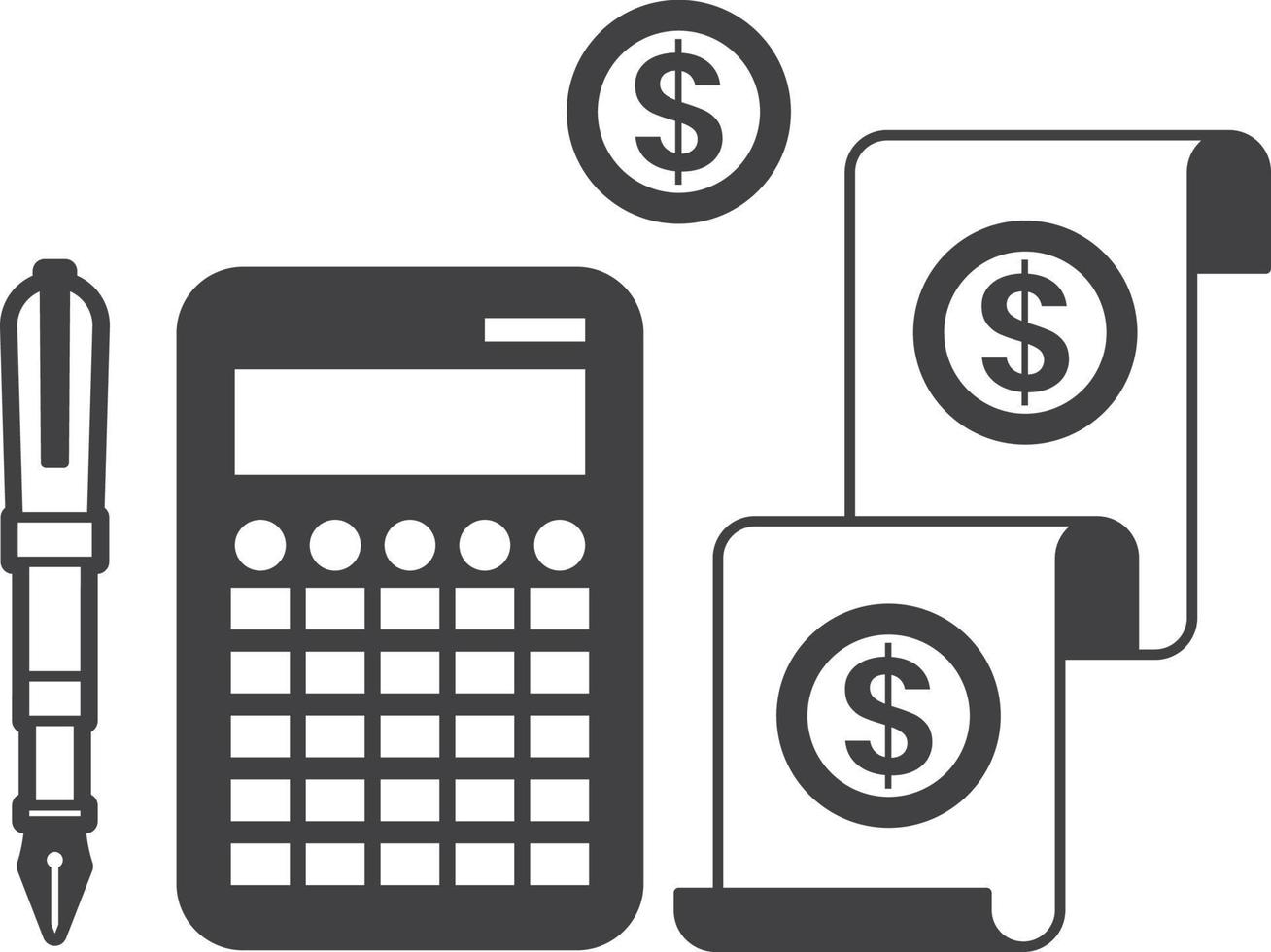 ilustración de calculadora en estilo minimalista vector