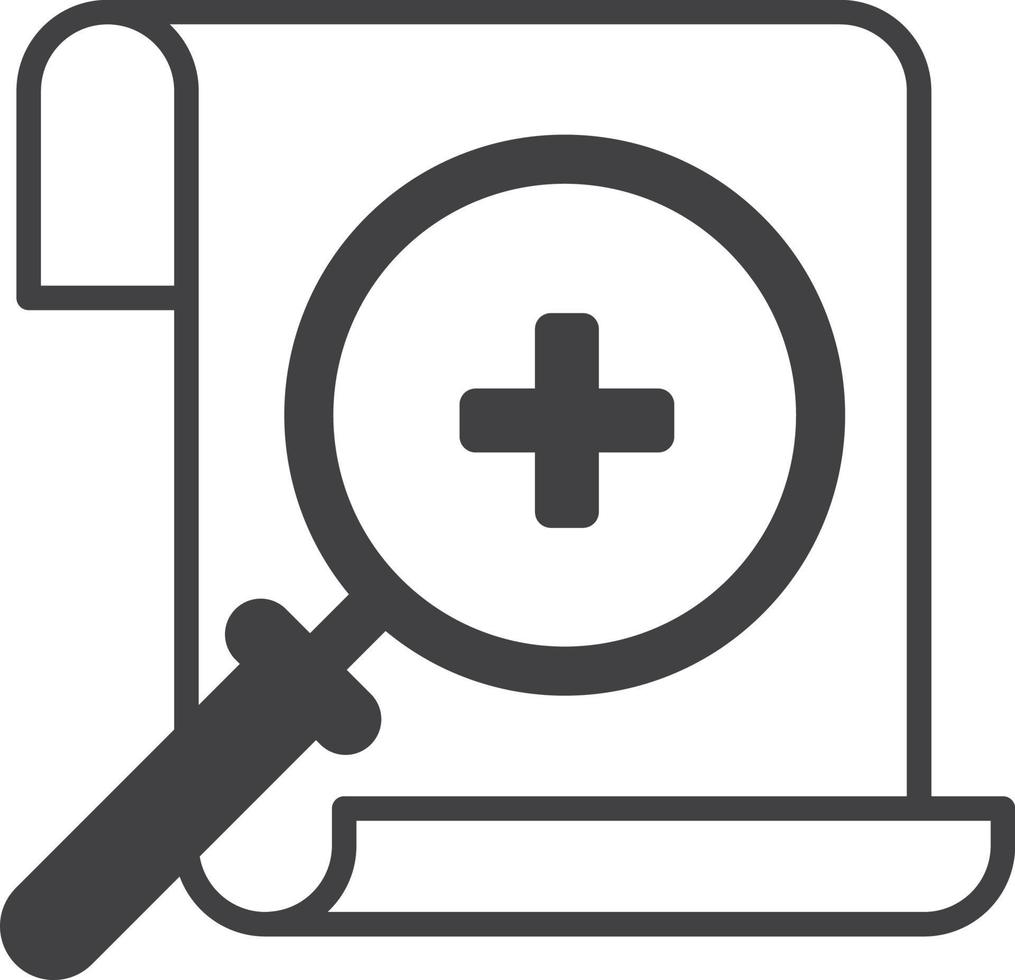 Magnification symbol illustration in minimal style vector