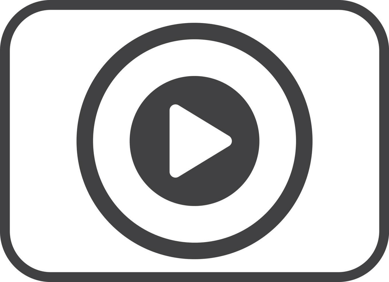 play button illustration in minimal style vector