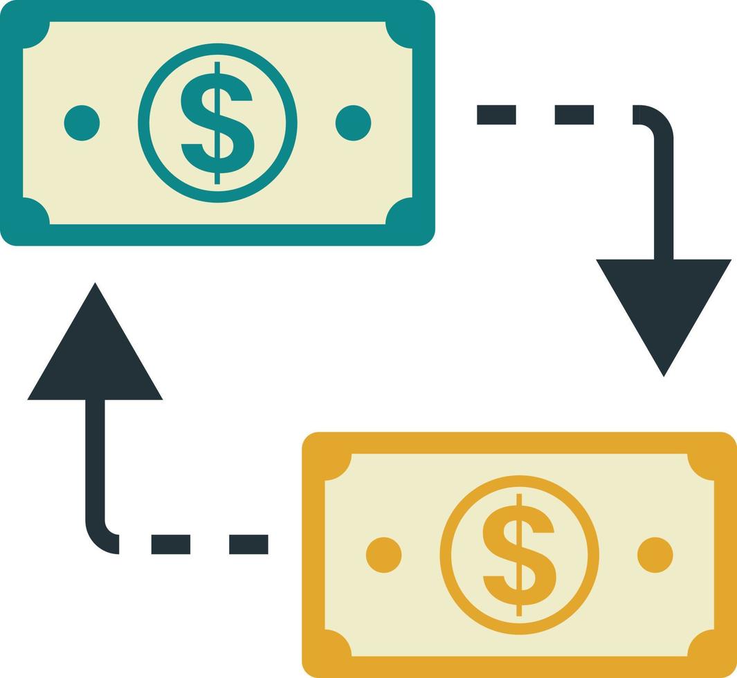 currency exchange illustration in minimal style vector