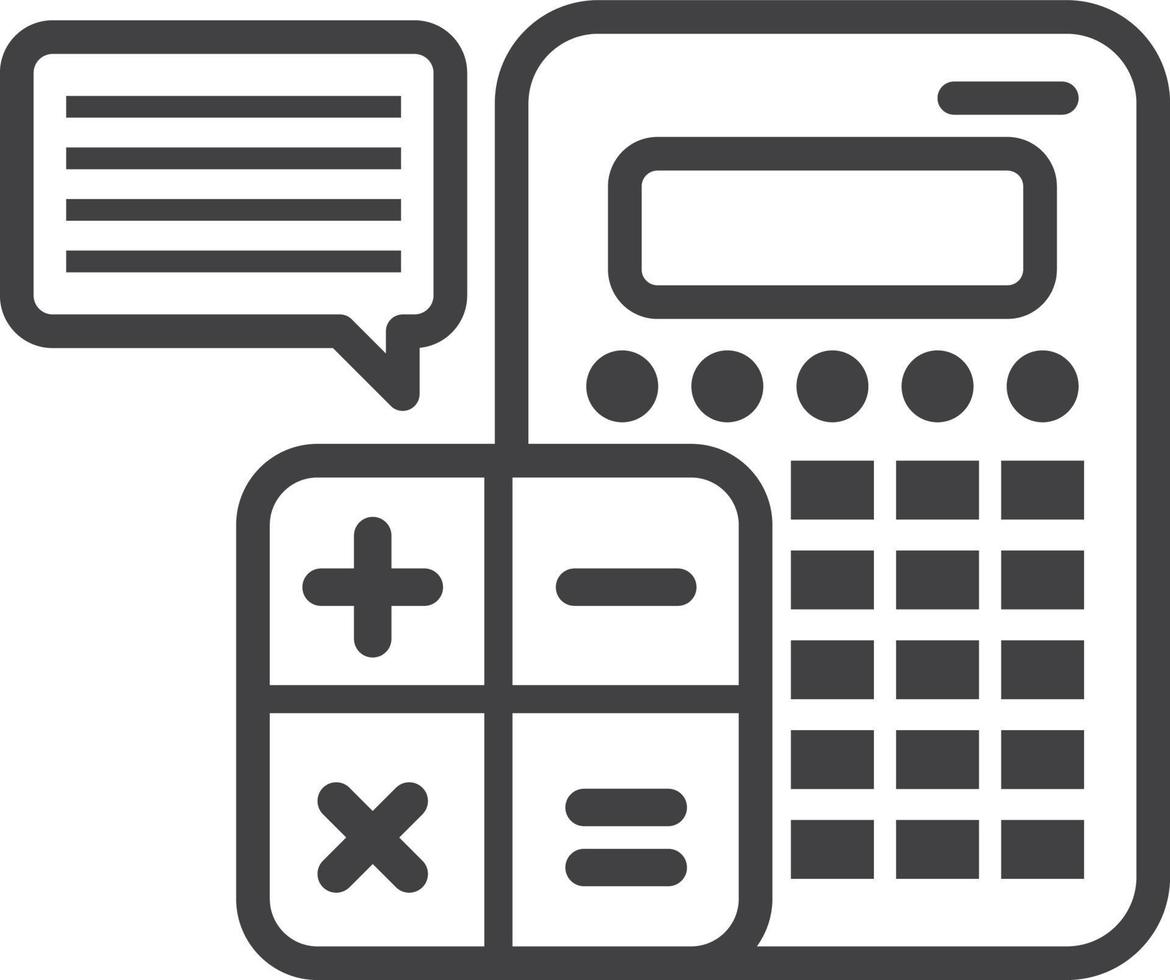 calculator and tax illustration in minimal style vector