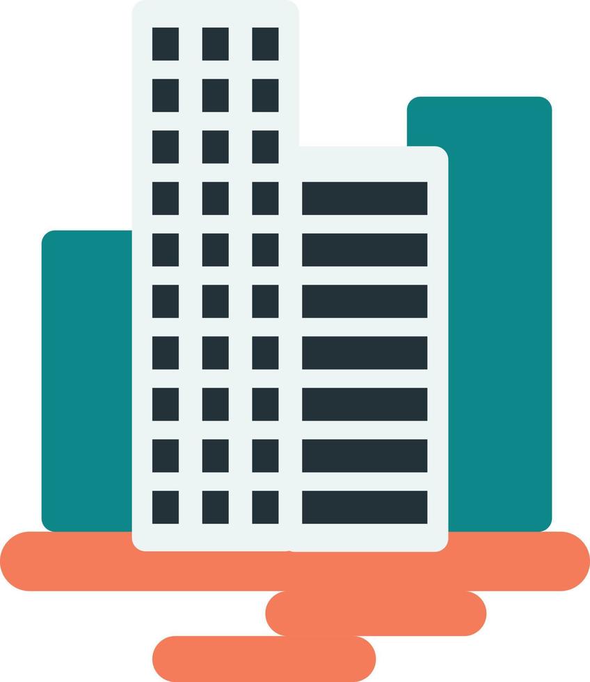 buildings and city illustration in minimal style vector