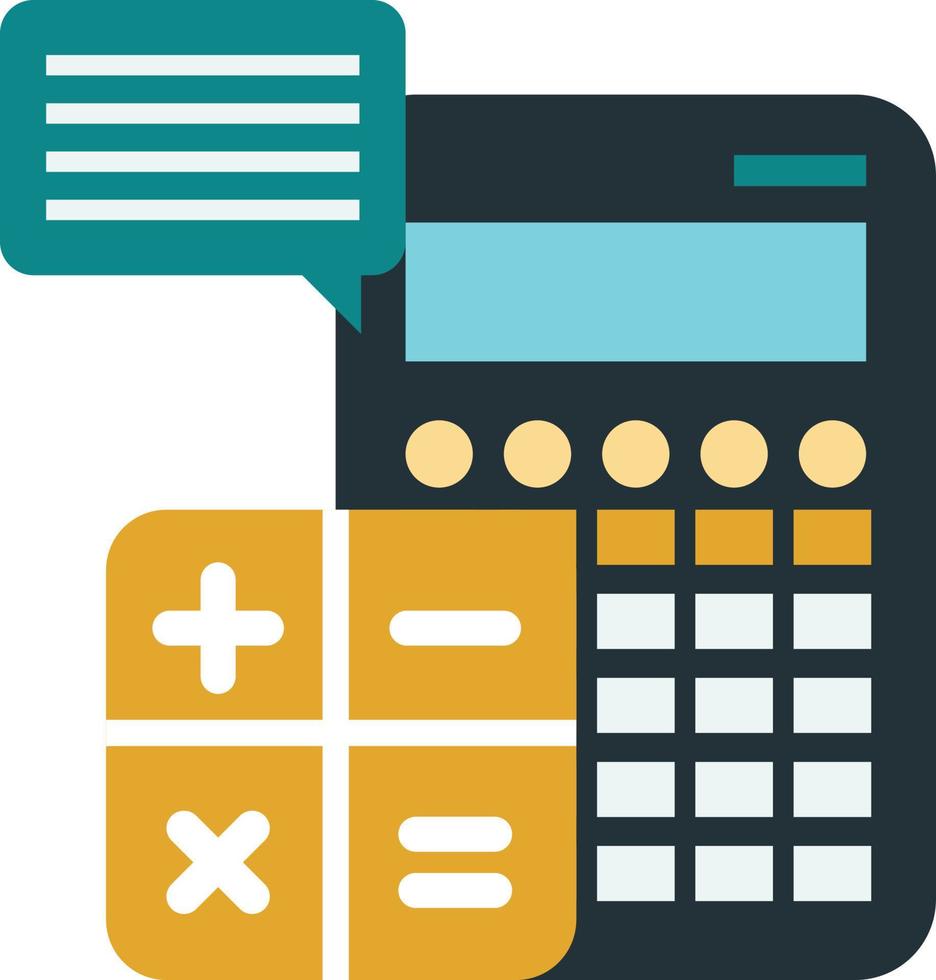 calculator and tax illustration in minimal style vector