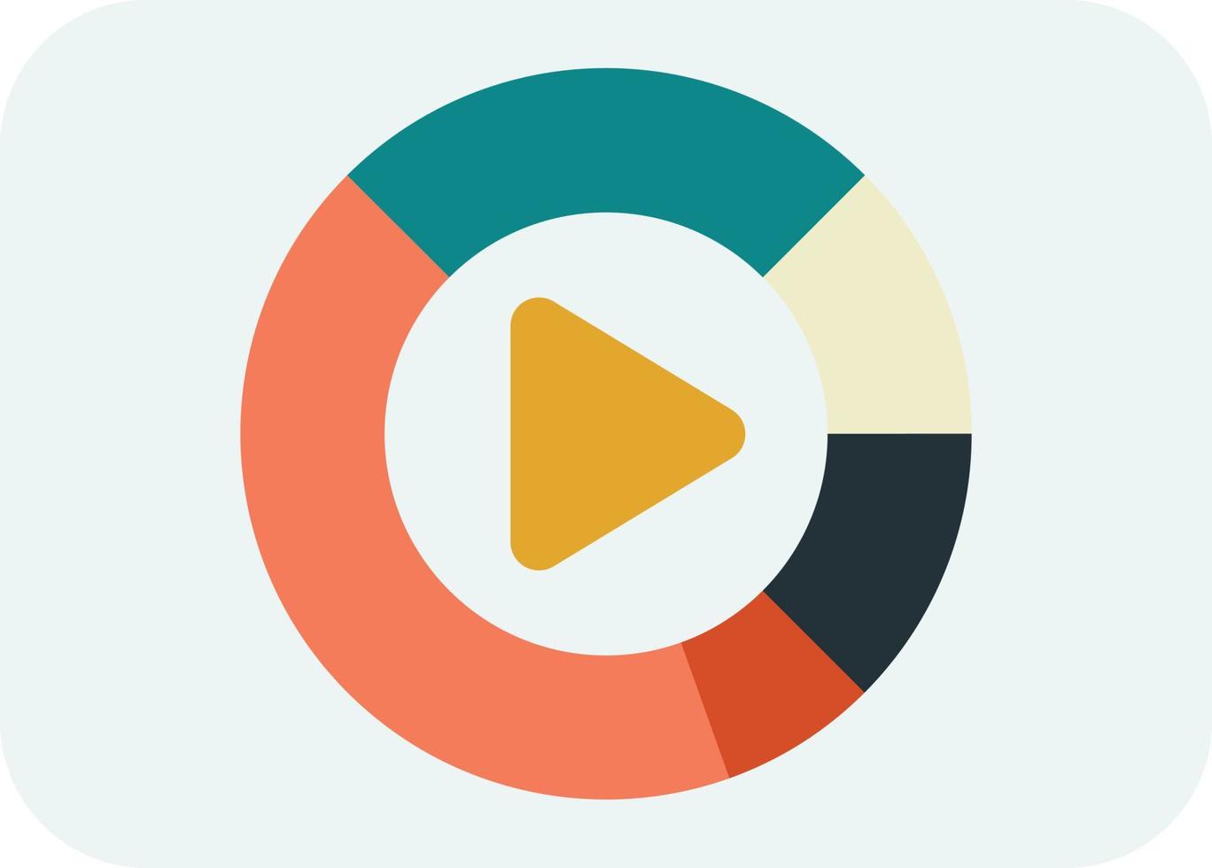 play button illustration in minimal style vector