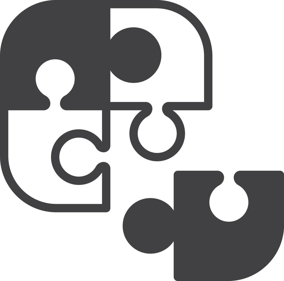 Jigsaw and teamwork illustration in minimal style vector