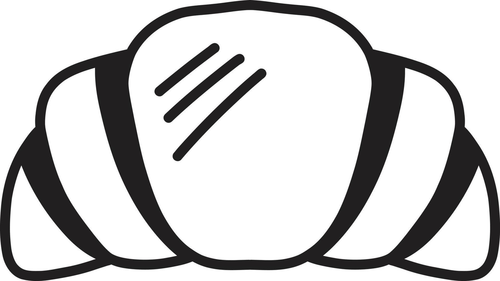 Hand Drawn croissant illustration vector