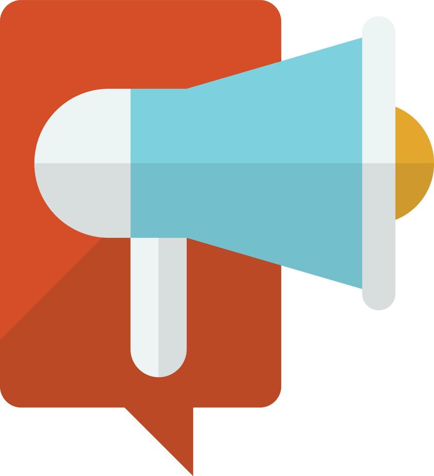 megaphone and message box illustration in minimal style vector