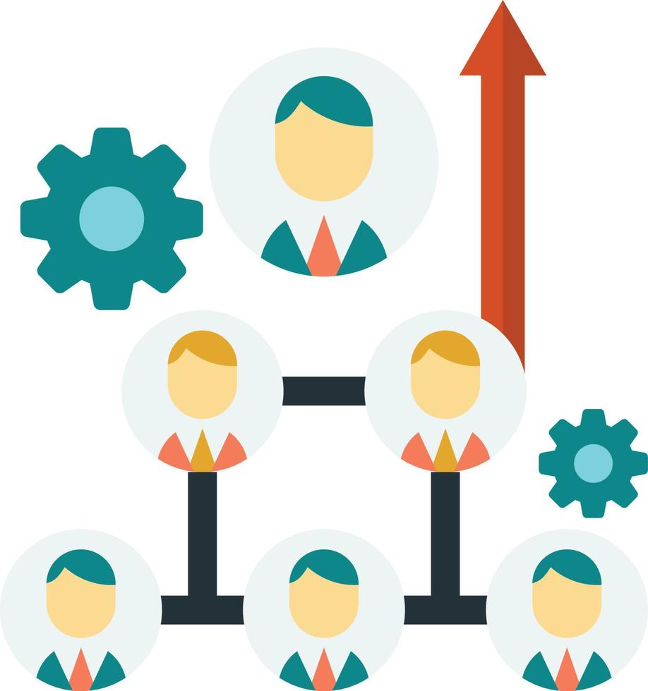 Organization Chart illustration in minimal style vector