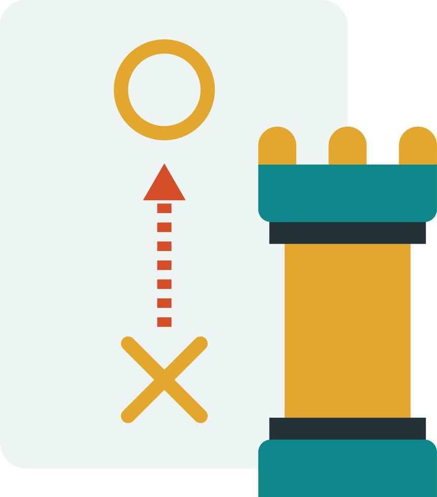 Chess and Strategy illustration in minimal style vector