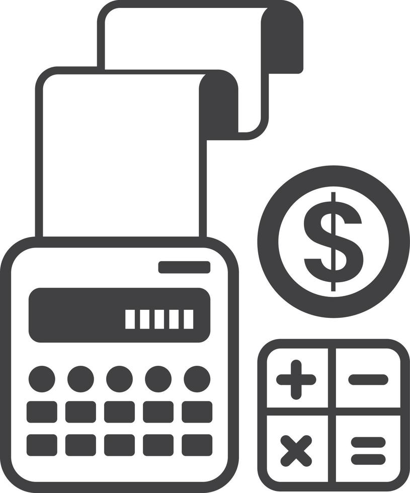 calculator illustration in minimal style vector