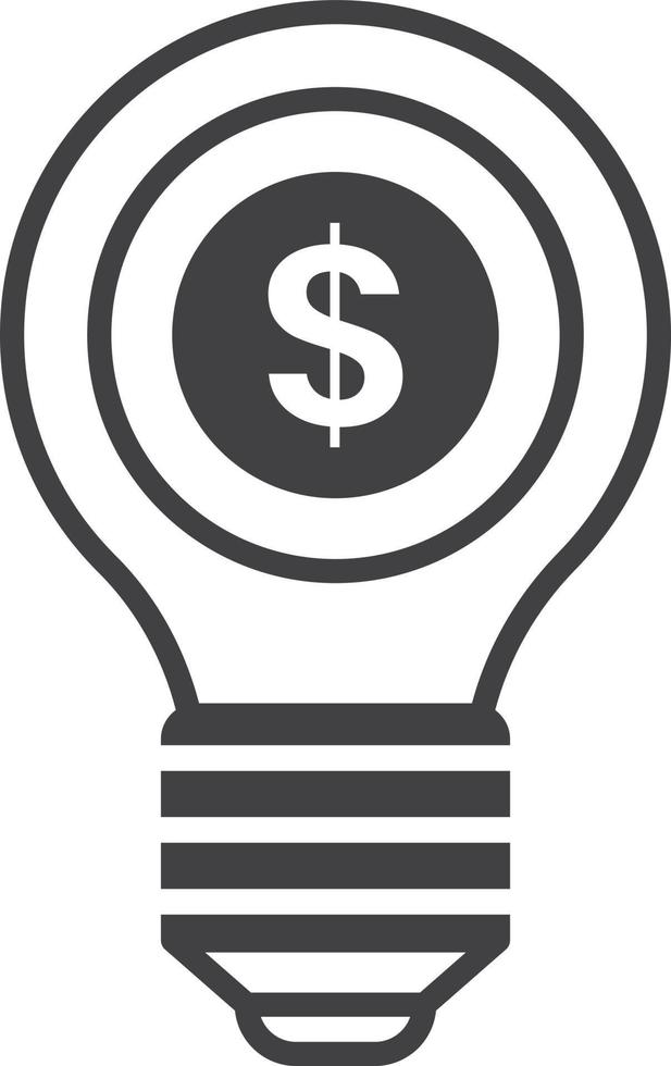 light bulb and money illustration in minimal style vector