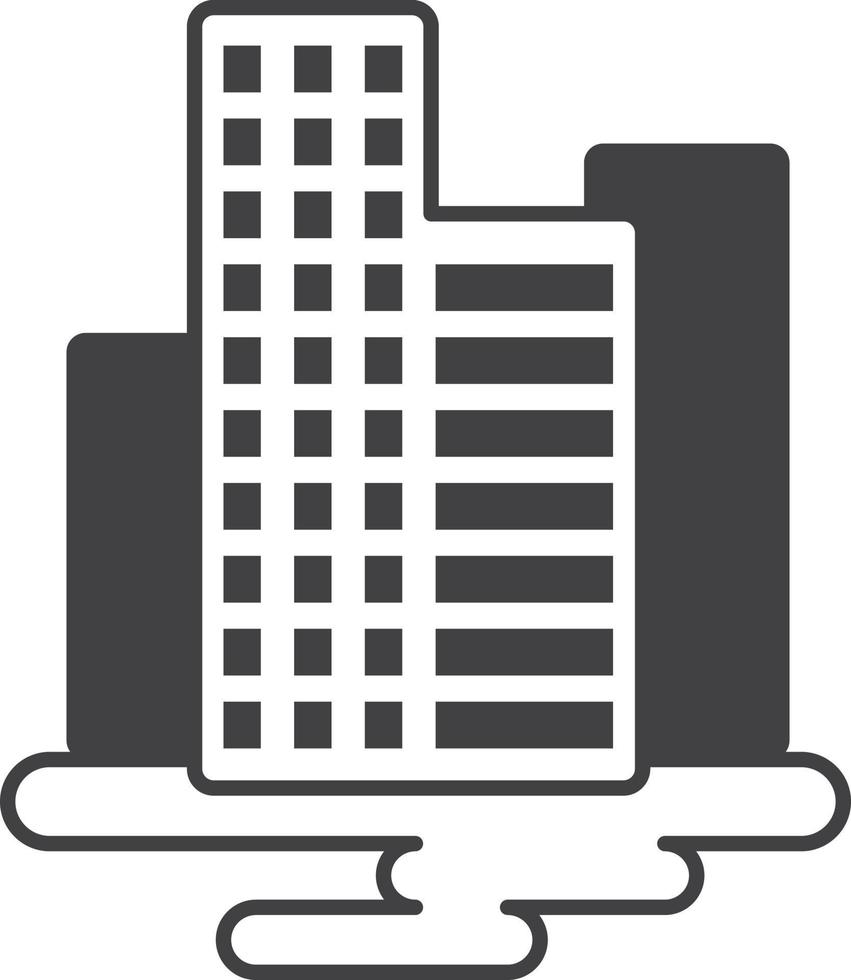 buildings and city illustration in minimal style vector