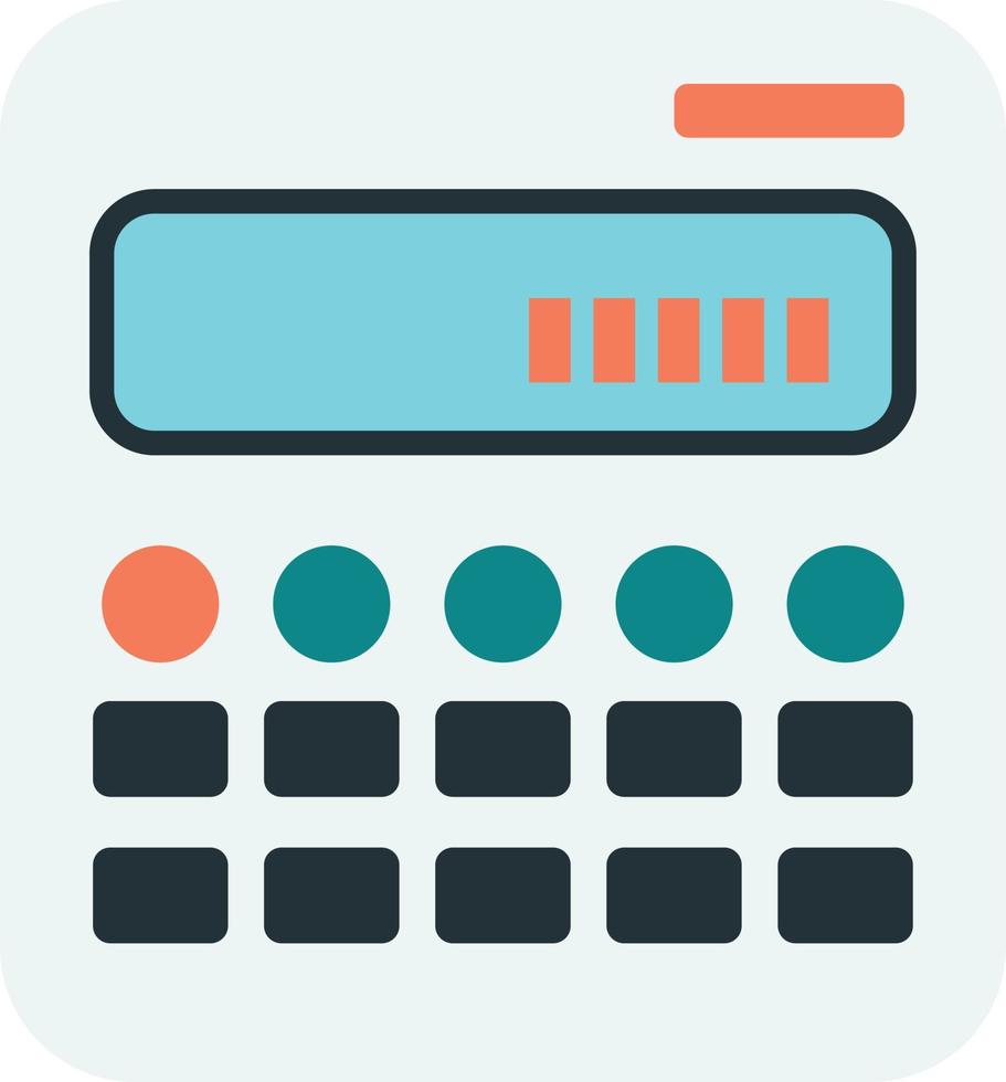 calculator illustration in minimal style vector