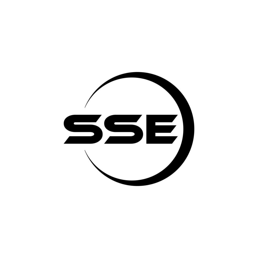 diseño de logotipo de letra sse con fondo blanco en illustrator. logotipo vectorial, diseños de caligrafía para logotipo, afiche, invitación, etc. vector