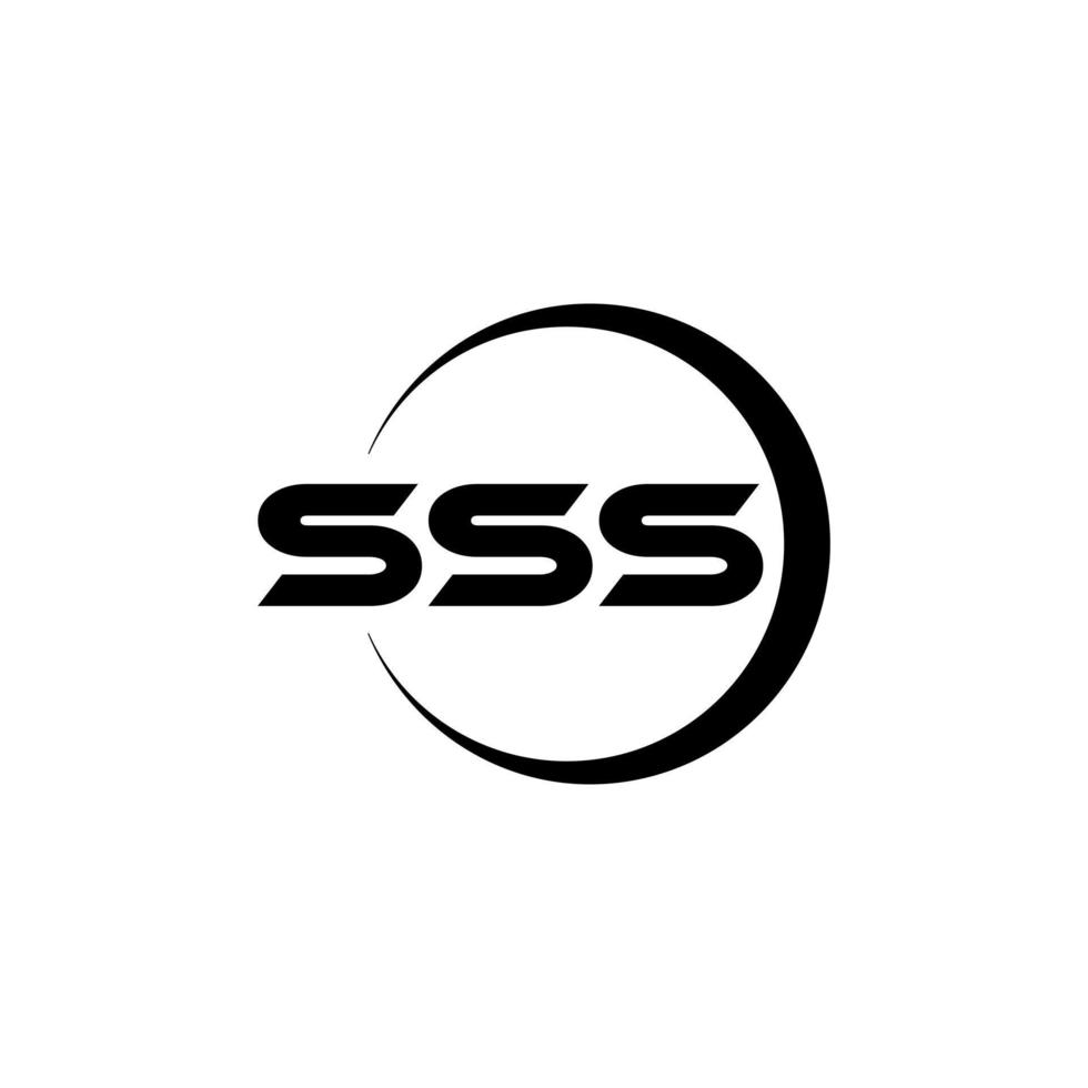 SSS letter logo design with white background in illustrator. Vector logo, calligraphy designs for logo, Poster, Invitation, etc.