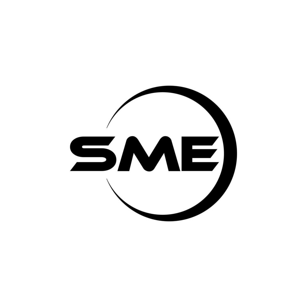 diseño de logotipo de letra sme en illustrator. logotipo vectorial, diseños de caligrafía para logotipo, afiche, invitación, etc. vector