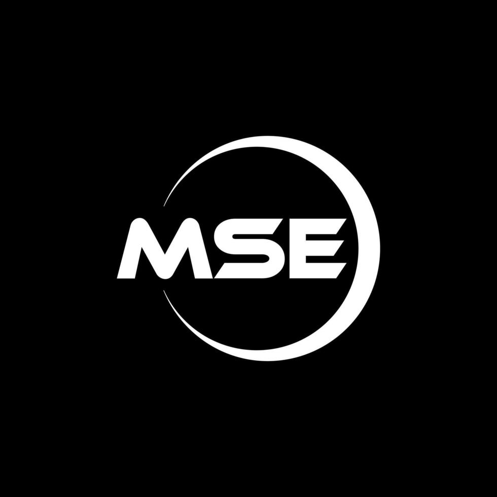MSE letter logo design in illustration. Vector logo, calligraphy designs for logo, Poster, Invitation, etc.
