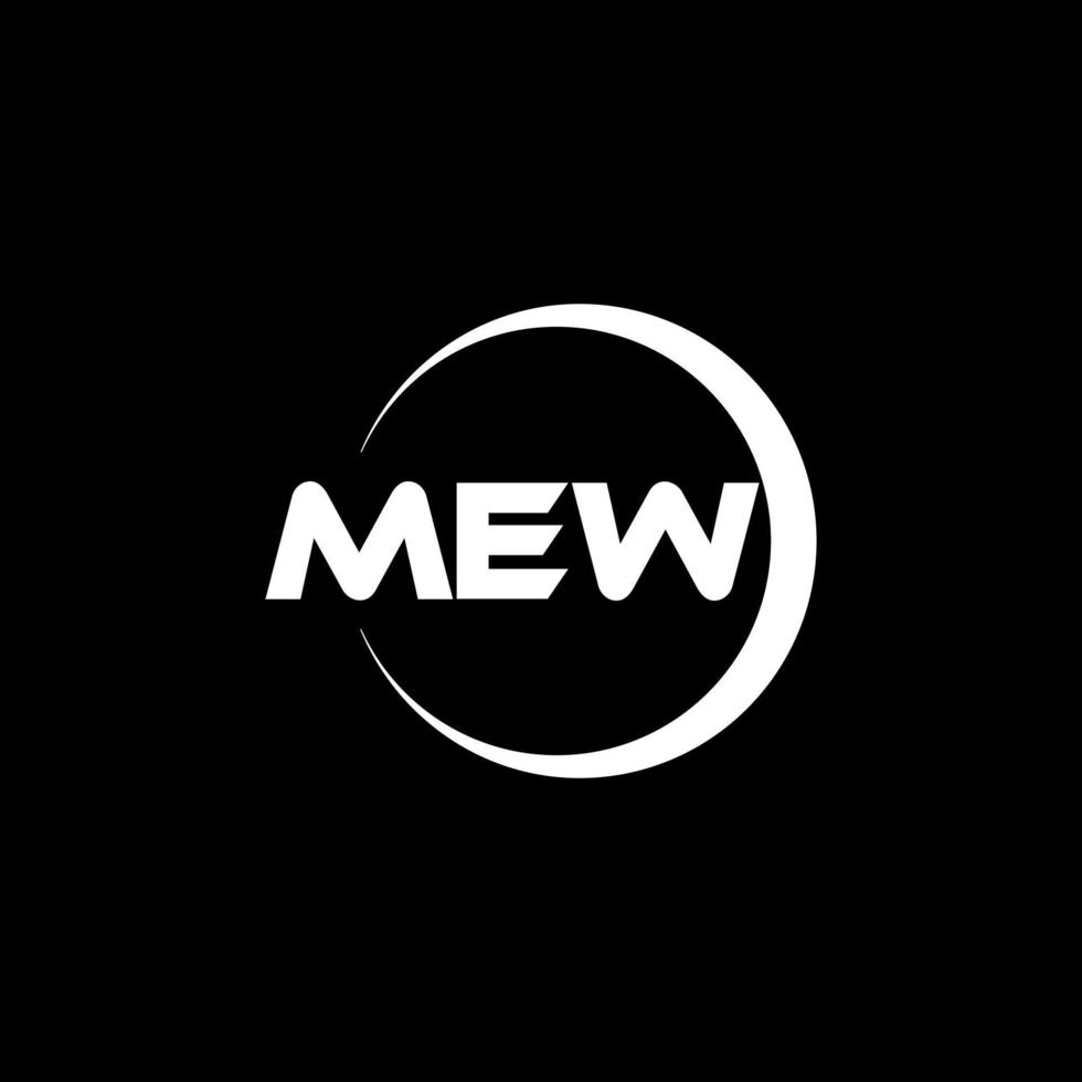 MEW letter logo design in illustration. Vector logo, calligraphy designs for logo, Poster, Invitation, etc.