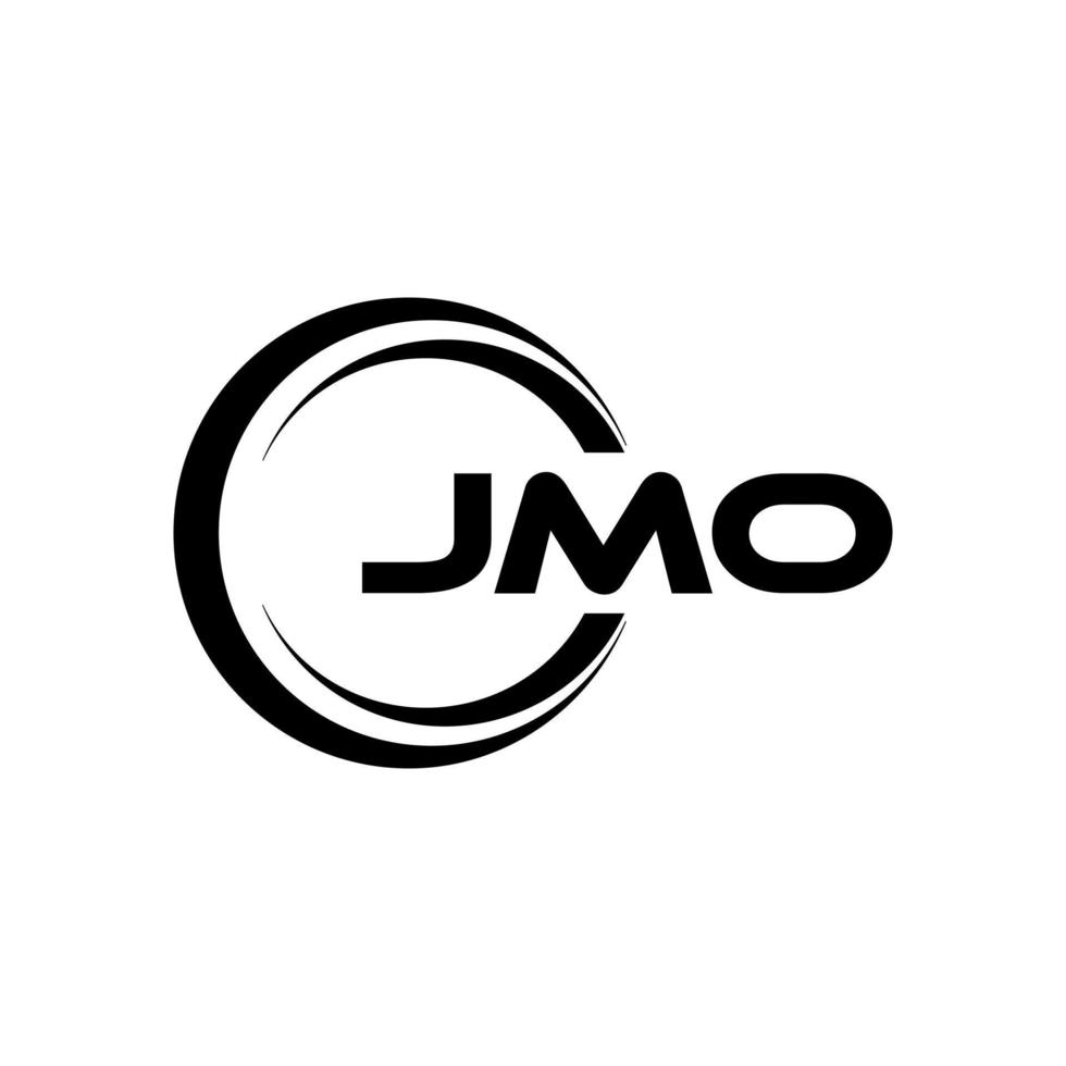 JMO letter logo design in illustration. Vector logo, calligraphy designs for logo, Poster, Invitation, etc.