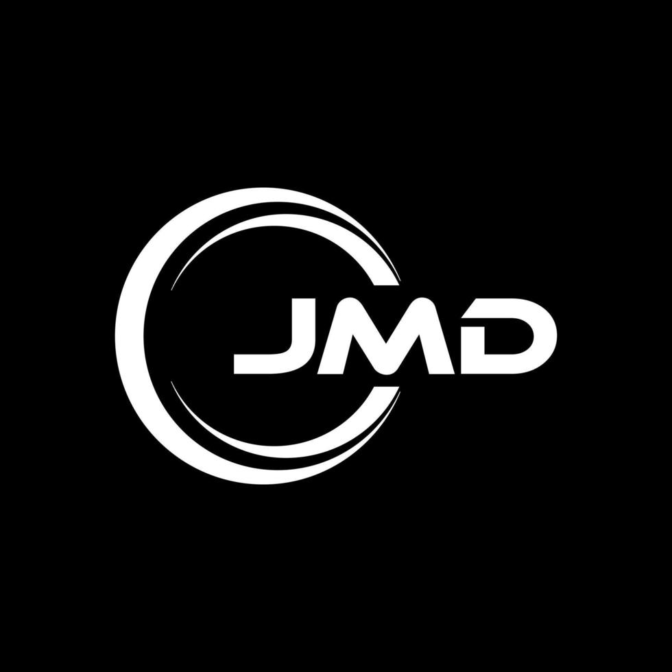 JMD letter logo design in illustration. Vector logo, calligraphy designs for logo, Poster, Invitation, etc.