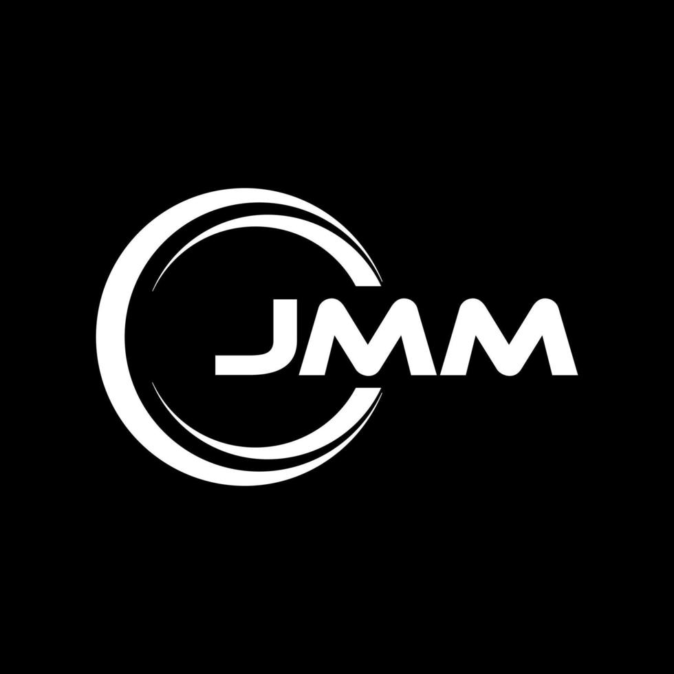 diseño del logotipo de la letra jmm en la ilustración. logotipo vectorial, diseños de caligrafía para logotipo, afiche, invitación, etc. vector