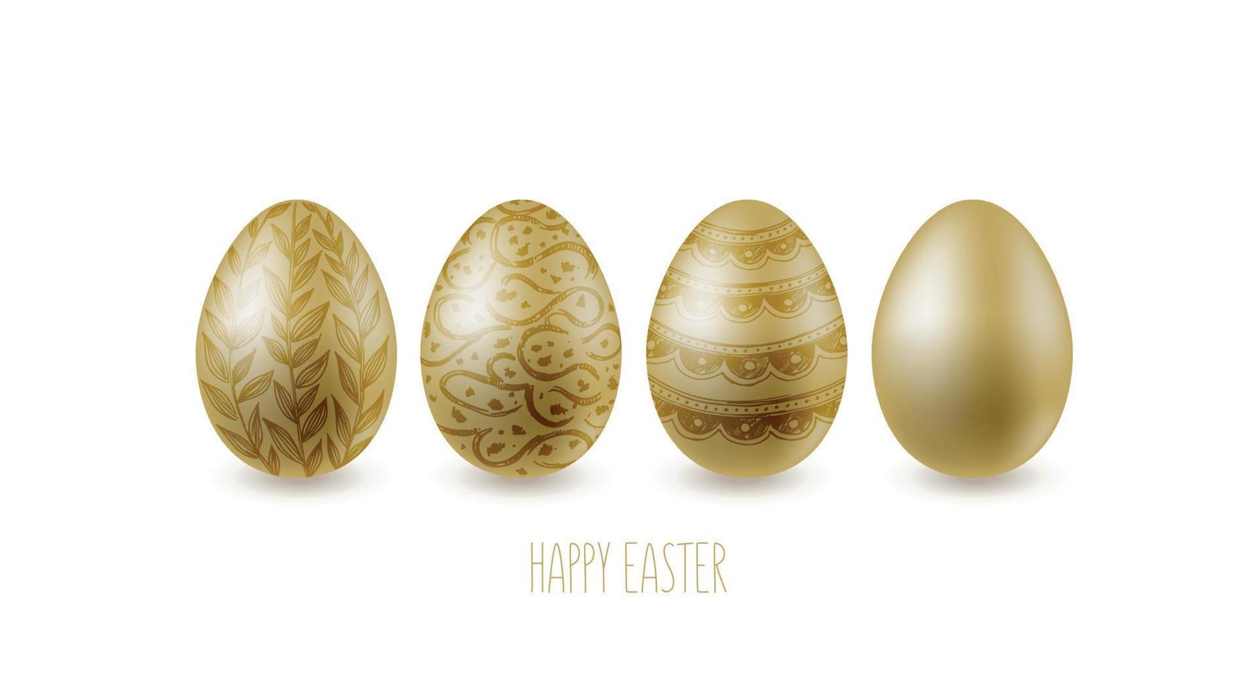 Happy easter hand drawn illustration vector