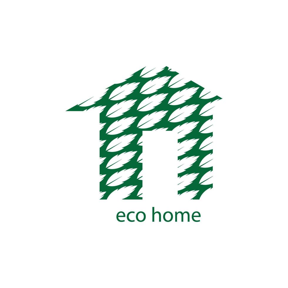 logotipo de casa ecológica vector