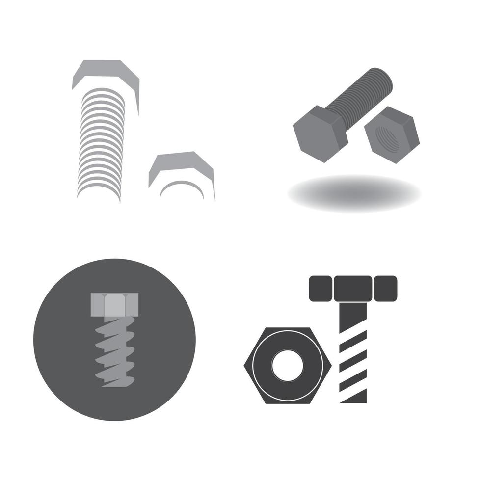 bolt and nut logo vector