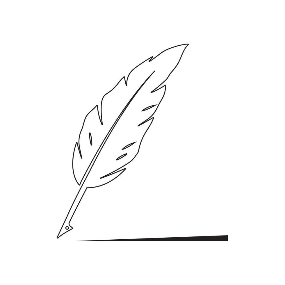 feather pen logo vector