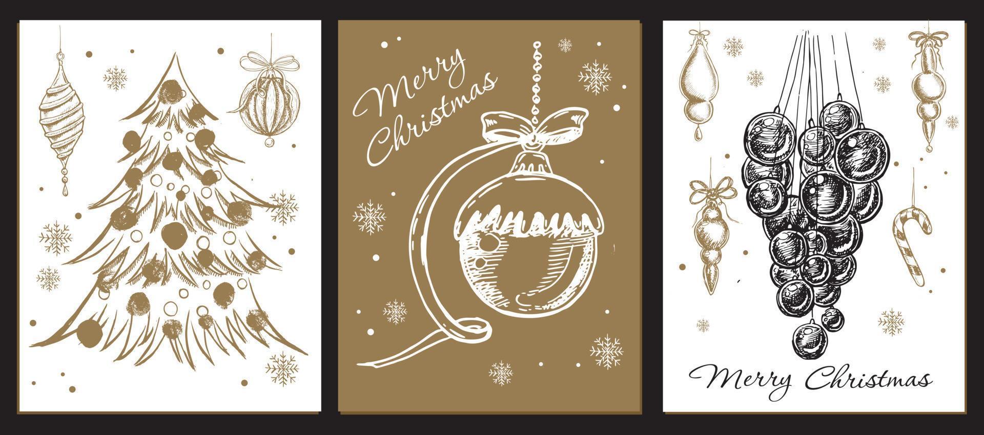 Christmas design element in doodle style. vector