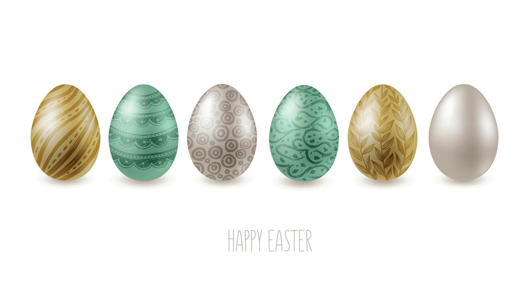 Happy easter hand drawn illustration vector