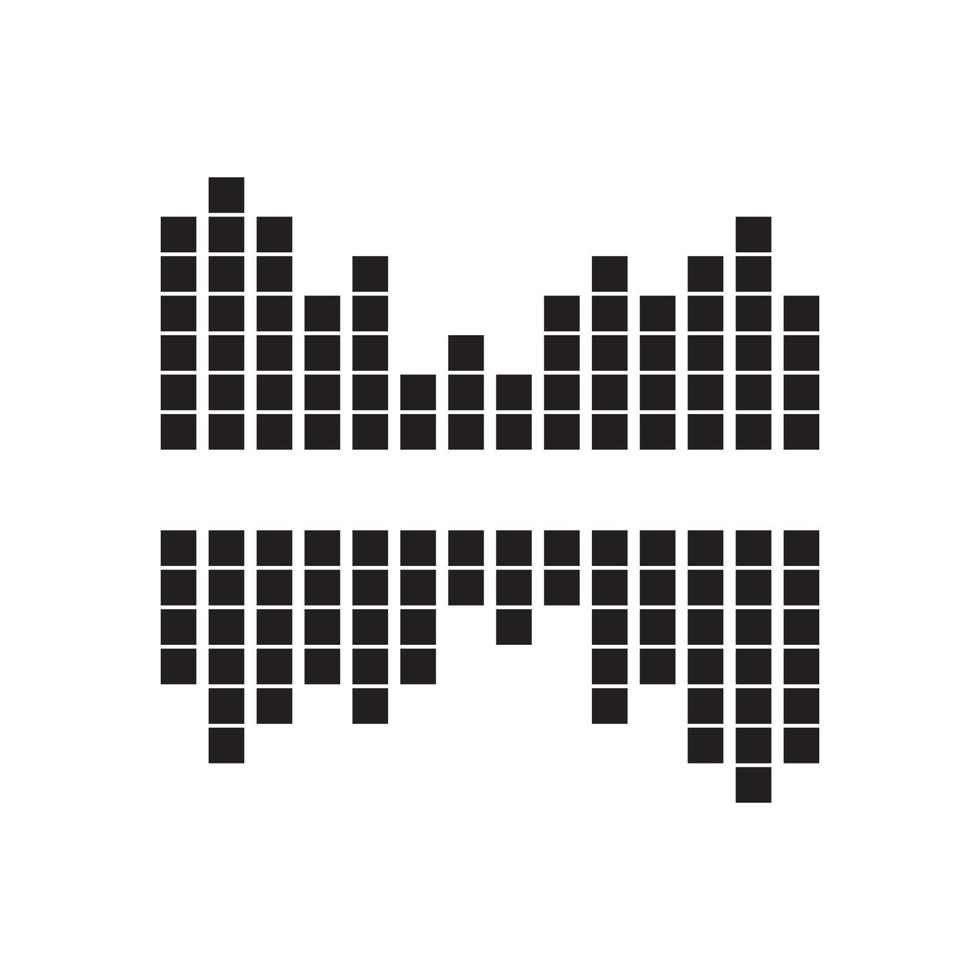 sound wave music logo vector template