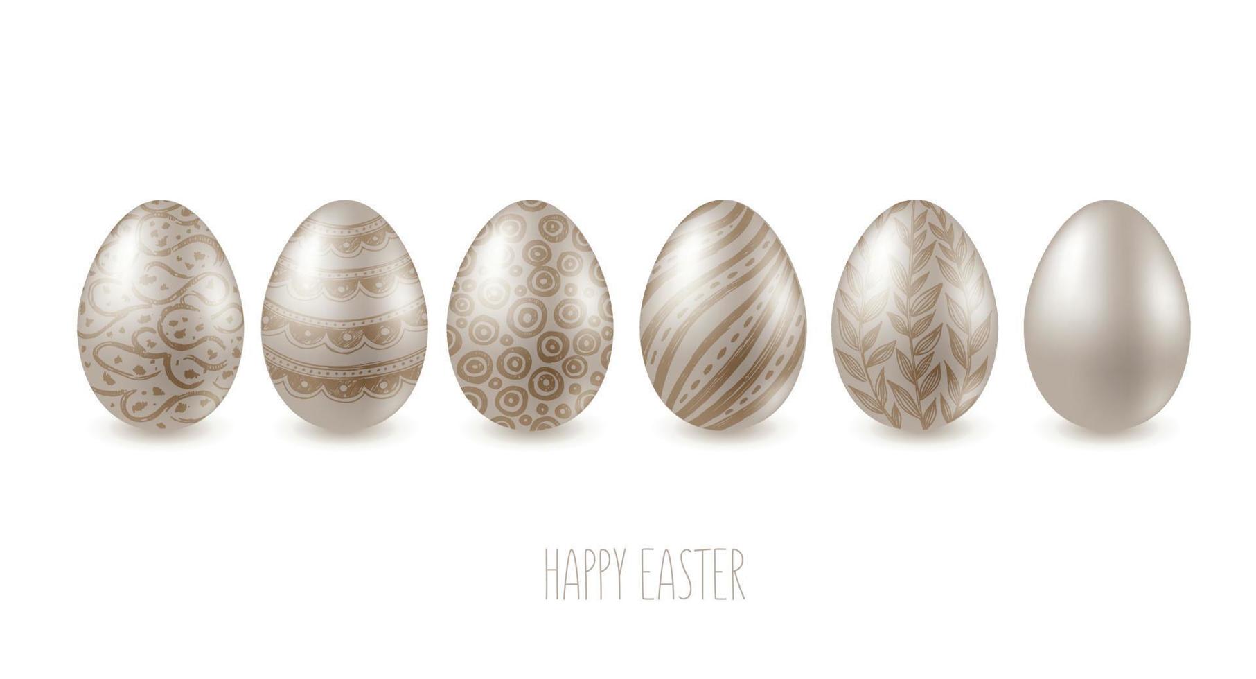 Happy easter hand drawn illustration vector